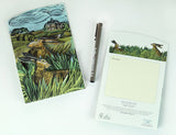 ANGELA HARDING 3D DIE CUT GREETING CARD Hares & Open Fields
