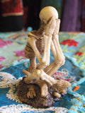 SEE NO, HEAR NO, SPEAK NO EVIL SET OF 3 SKELETONS