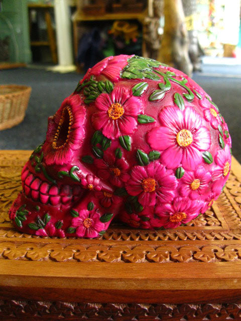 SUGAR BLOSSOM SKULL FIGURE Ornament MEXICAN Day of the Dead GOTHIC PAGAN
