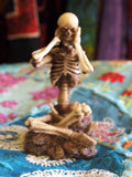 SEE NO, HEAR NO, SPEAK NO EVIL SET OF 3 SKELETONS