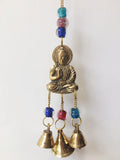 HANGING BRASS BUDDHA CHIMES DECORATION