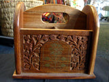 INDIAN WOODEN LETTER HOLDER/RACK
