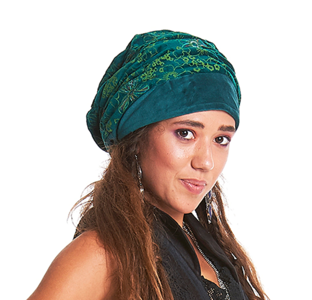 STRETCHED FABRIC VELVET HAT