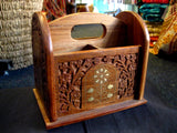 INDIAN WOODEN LETTER HOLDER/RACK