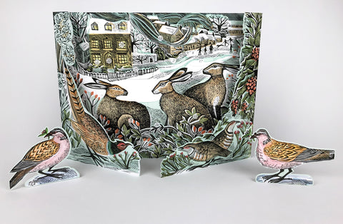 ANGELA HARDING 'We Three Hares' 3D ADVENT CALENDAR