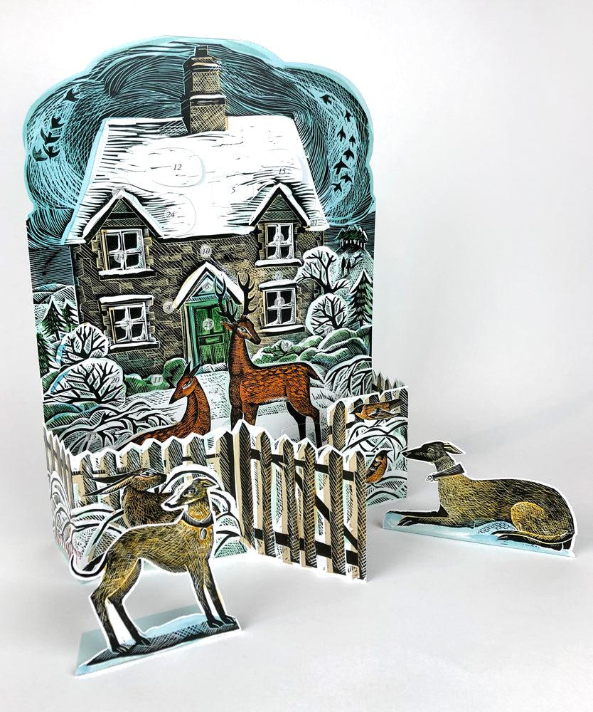 ANGELA HARDING 'Christmas Cottage' 3D ADVENT CALENDAR