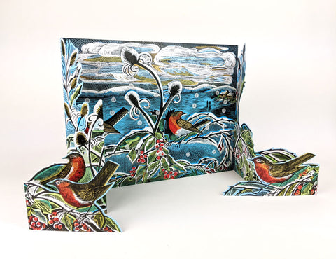 ANGELA HARDING 'Midwinter Robins' 3D ADVENT CALENDAR