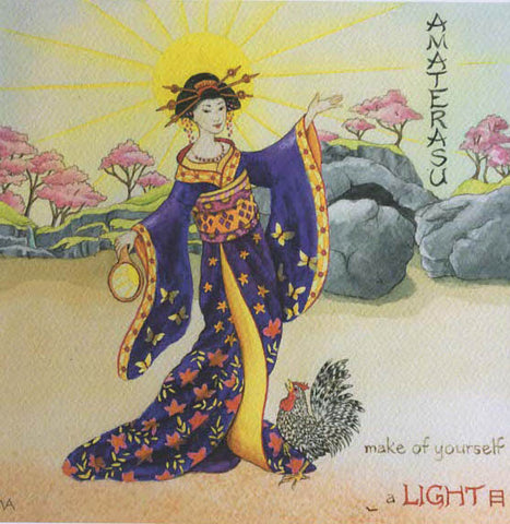 PAGAN WICCAN GREETING CARD Amaterasu WENDY ANDREW