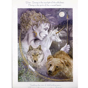 PAGAN WICCAN GREETING CARD Artemis WENDY ANDREW CELTIC GODDESS