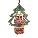 3D POP UP BAUBLE YULE CHRISTMAS GREETING CARD Christmas Tree Presents SANTORO