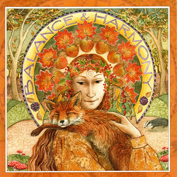 PAGAN WICCAN GREETING CARD Balance & Harmony BLANK Celtic GODDESS WENDY ANDREW