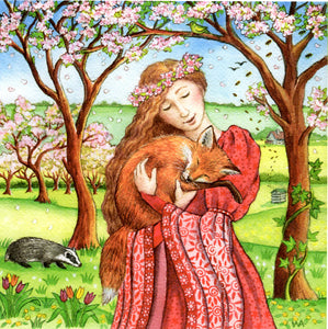 PAGAN WICCAN GREETING CARD Blossom Love WENDY ANDREW