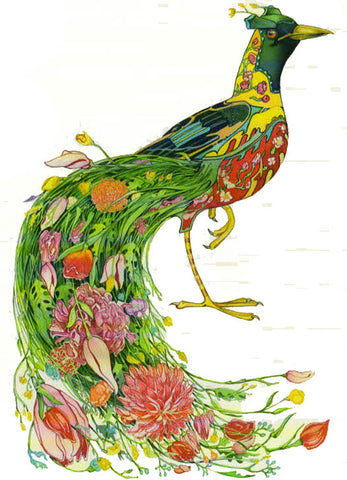 PAGAN WICCAN FINE ART GREETING CARDS Bird of Paradise BIRTHDAY Animal BLANK DM COLLECTION