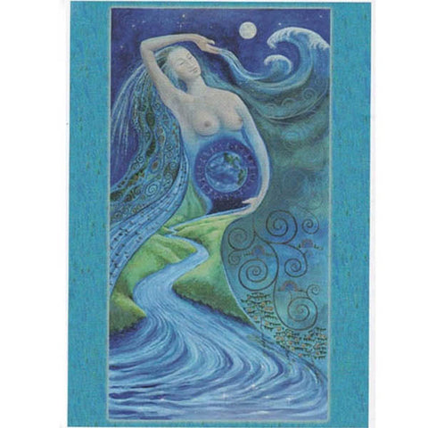 PAGAN WICCAN GREETING CARD Born of Water WENDY ANDREW Birthday CELTIC GODDESS