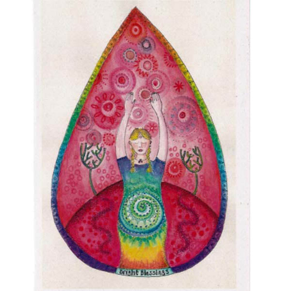 PAGAN WICCAN GREETING CARD Bright Blessings BIRTHDAY GODDESS JAINE ROSE