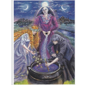 PAGAN WICCAN GREETING CARD Brigid Triple Goddess WENDY ANDREW Birthday CELTIC GODDESS