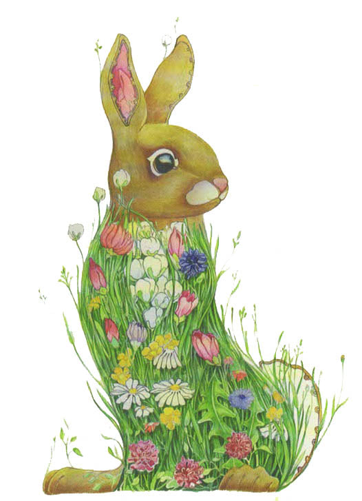 PAGAN WICCAN FINE ART GREETING CARDS Bunny BIRTHDAY Animal BLANK DM COLLECTION