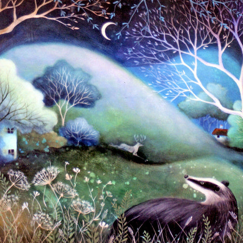 PAGAN WICCAN GREETING CARD By the Light of the Moon AMANDA CLARK