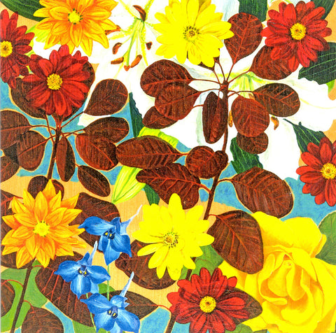 FINE ART GREETING CARD Chrysanthemums GEORGIA COX