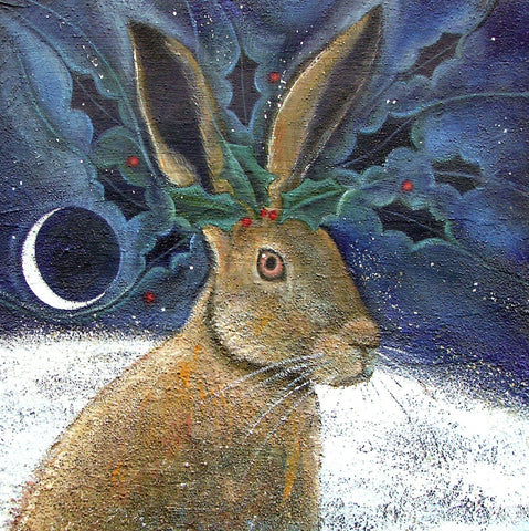 YULE CHRISTMAS GREETING CARD The Winter King HANNAH WILLOW
