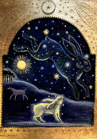 YULE CHRISTMAS GREETING CARD The Messenger HANNAH WILLOW