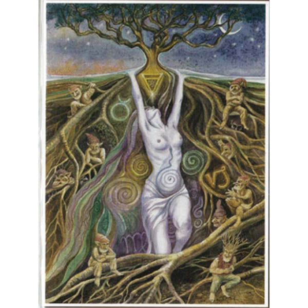 PAGAN WICCAN GREETING CARD Earth Spirit WENDY ANDREW Birthday GODDESS