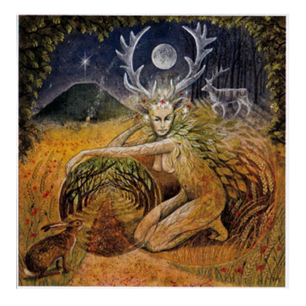 PAGAN WICCAN GREETING CARD Elen of the Ways WENDY ANDREW Birthday CELTIC GODDESS