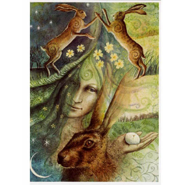 PAGAN WICCAN GREETING CARD Eostre WENDY ANDREW CELTIC GODDESS
