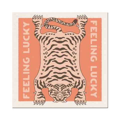 12 x 12 'FEELING LUCKY TIGER' WALL PRINT CAI & JO
