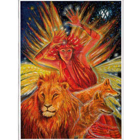 PAGAN WICCAN GREETING CARD Fire Spirit WENDY ANDREW Birthday GODDESS