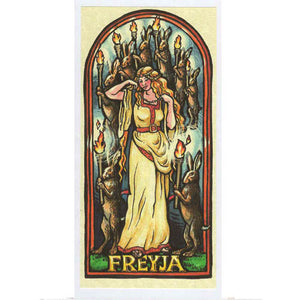PAGAN WICCAN GREETING CARD Freya NORSE GODS GODDESS HEDINGHAM FAIR