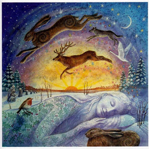 YULE XMAS GREETING CARD Gaia's Winter Rest PAGAN SOLSTICE WENDY ANDREW