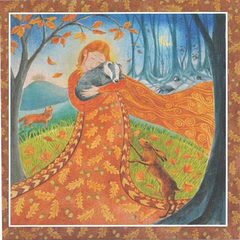 AUTUMN EQUINOX GODDESS FESTIVAL GREETING CARD Pagan WENDY ANDREW