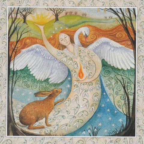IMBOLC GODDESS FESTIVAL GREETING CARD Pagan CELTIC WENDY ANDREW