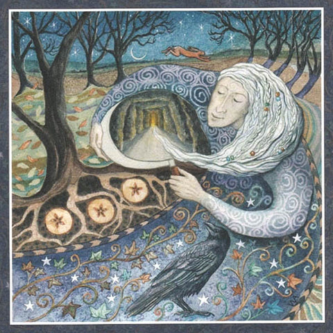 SAMHAIN HALLOWEEN GODDESS FESTIVAL GREETING CARD Pagan WENDY ANDREW