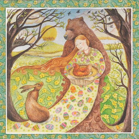 SPRING EQUINOX GODDESS FESTIVAL GREETING CARD Pagan WENDY ANDREW
