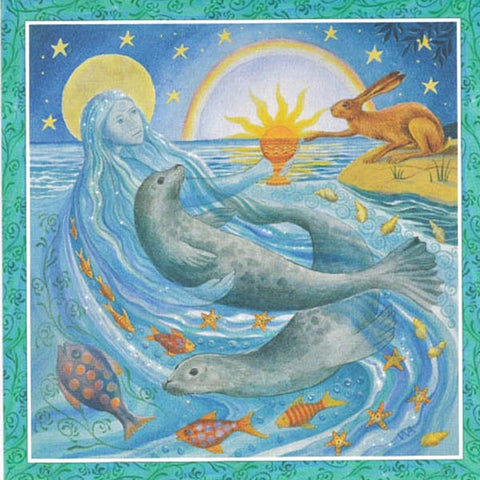 SUMMER SOLSTICE GODDESS FESTIVAL GREETING CARD Pagan WENDY ANDREW