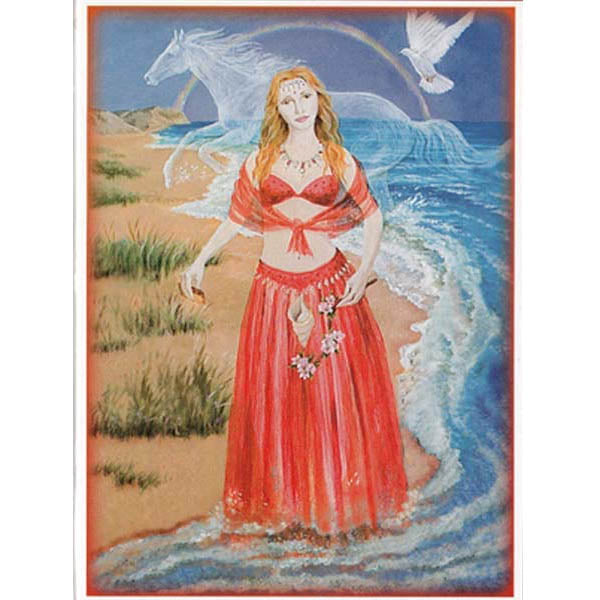 PAGAN WICCAN GREETING CARD Goddess of Love WENDY ANDREW Birthday GODDESS