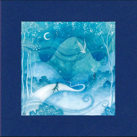 YULE XMAS GREETING CARD Guided Home HARE Celtic PAGAN AMANDA CLARK
