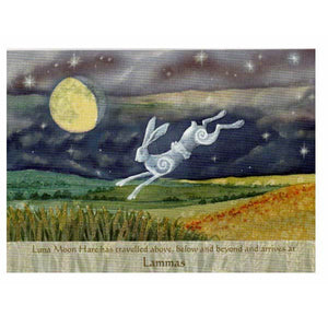 LAMMAS FESTIVAL GREETING CARD Luna Hare PAGAN Celtic WENDY ANDREW