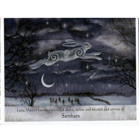SAMHAIN HALLOWEEN FESTIVAL GREETING CARD Luna Hare PAGAN WENDY ANDREW