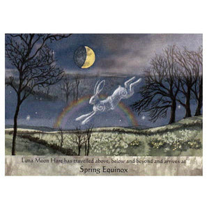 PAGAN WICCAN SPRING EQUINOX Luna Hare GREETING CARDS WENDY ANDREW