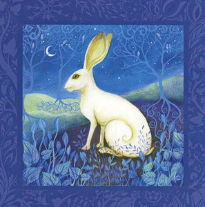 PAGAN WICCAN GREETING CARD Hare GODDESS Celtic AMANDA CLARK