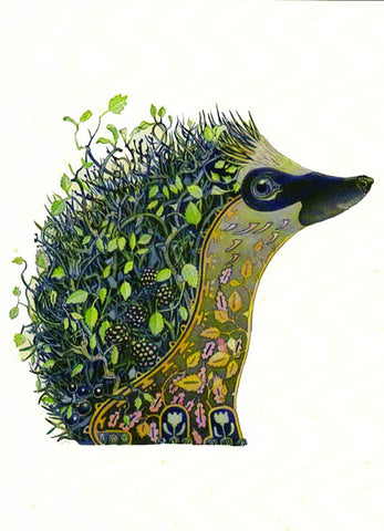 PAGAN WICCAN FINE ART GREETING CARDS Hedgehog at Night DM COLLECTION