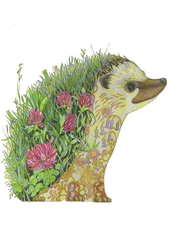PAGAN WICCAN FINE ART GREETING CARDS Hedgehog BIRTHDAY Animal BLANK DM COLLECTION B