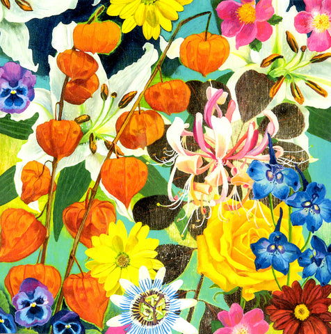 FINE ART GREETING CARD Honeysuckle GEORGIA COX