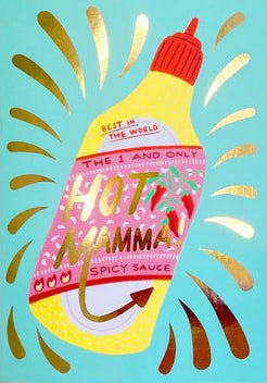 GREETING CARD Mothers Day Hot Mama ICKAPRINT