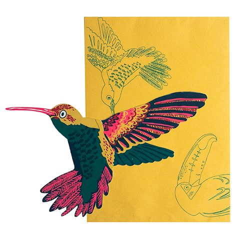 EAST END PRESS GREETING CARD Humming Bird