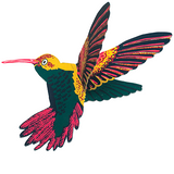 EAST END PRESS GREETING CARD Humming Bird