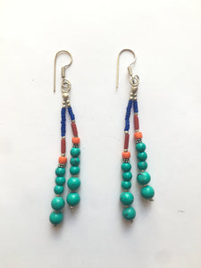 STRING OF BEADS EARRINGS F